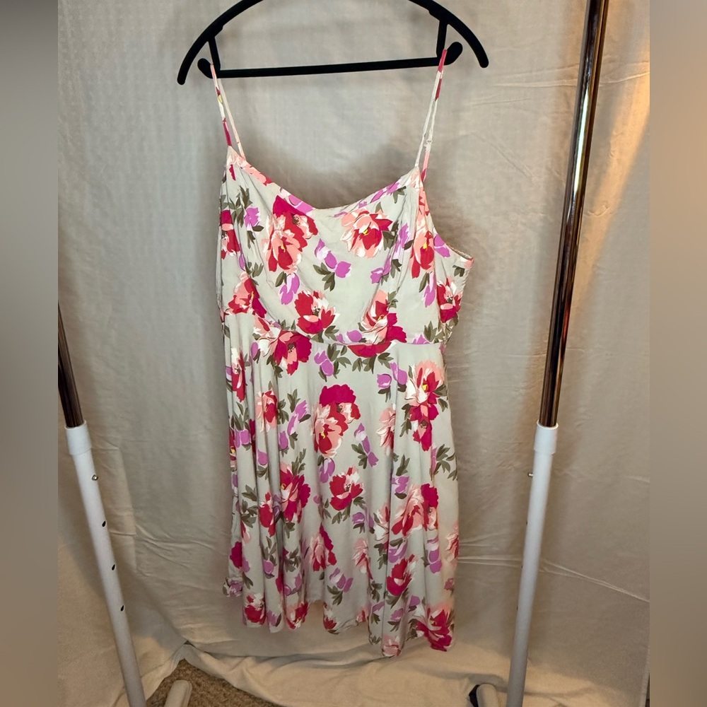 Old Navy Cream and Pink Dress